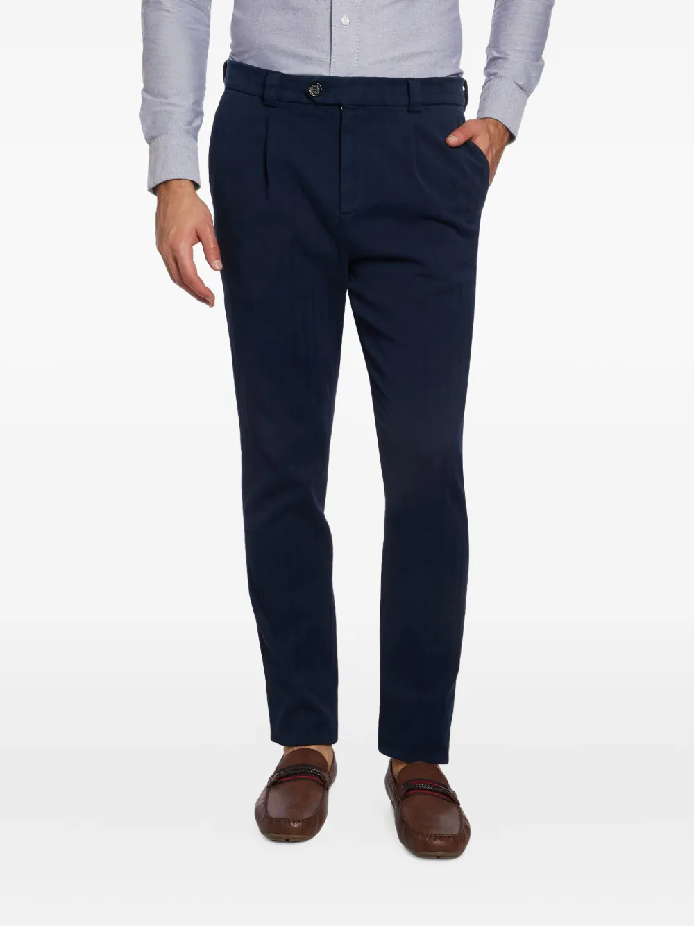 Brunello Cucinelli Straight plooibroek Blauw