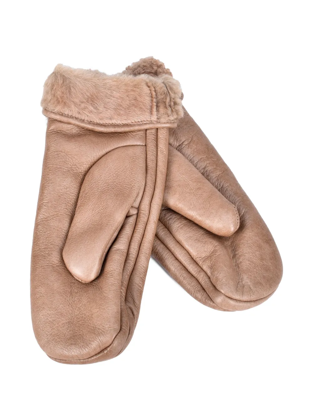 Brunello Cucinelli Handschoenen met afwerking van bont - Beige