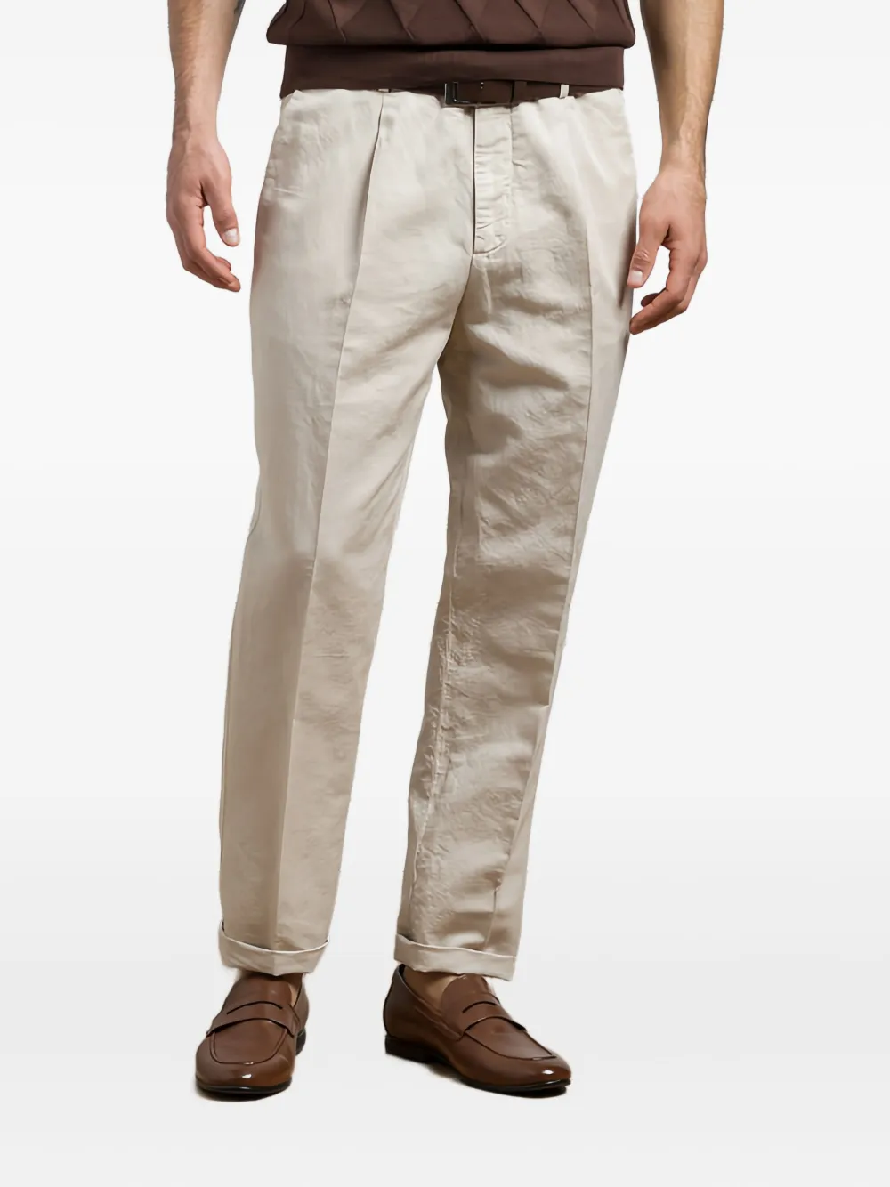 Brunello Cucinelli Straight plooibroek Beige
