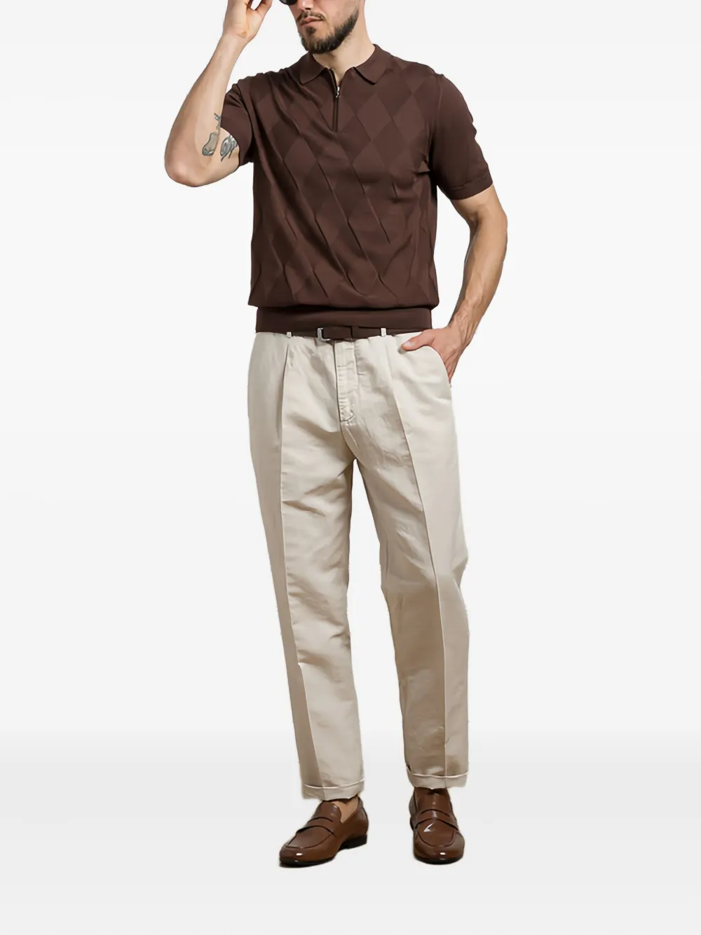 Brunello Cucinelli Straight plooibroek - Beige