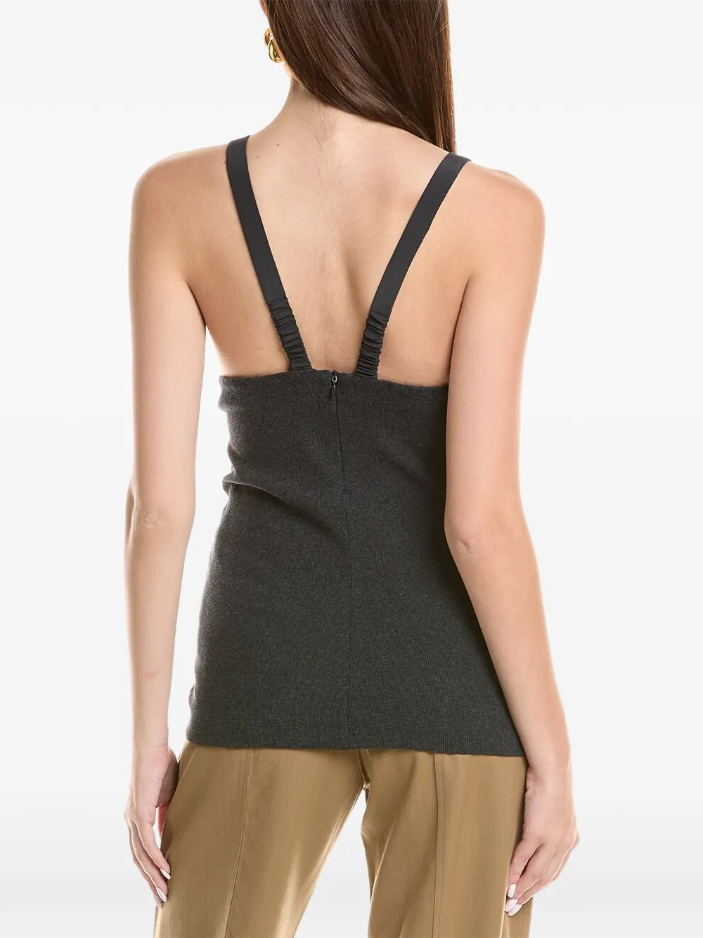 Brunello Cucinelli sequin-embellished knitted top Grijs