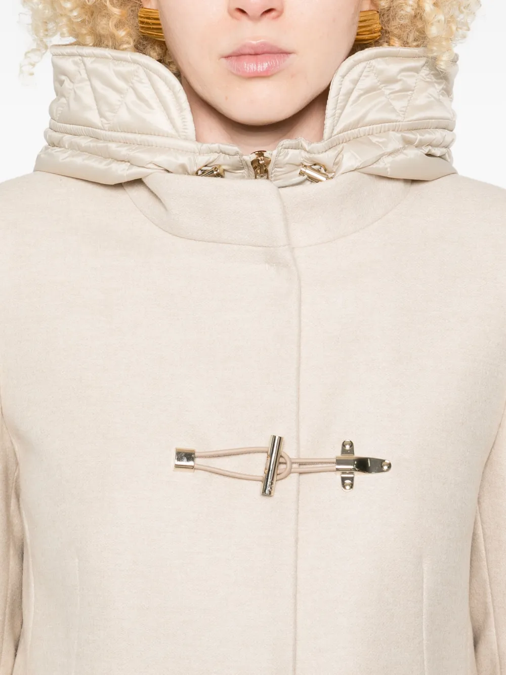 Fay hooded coat Beige