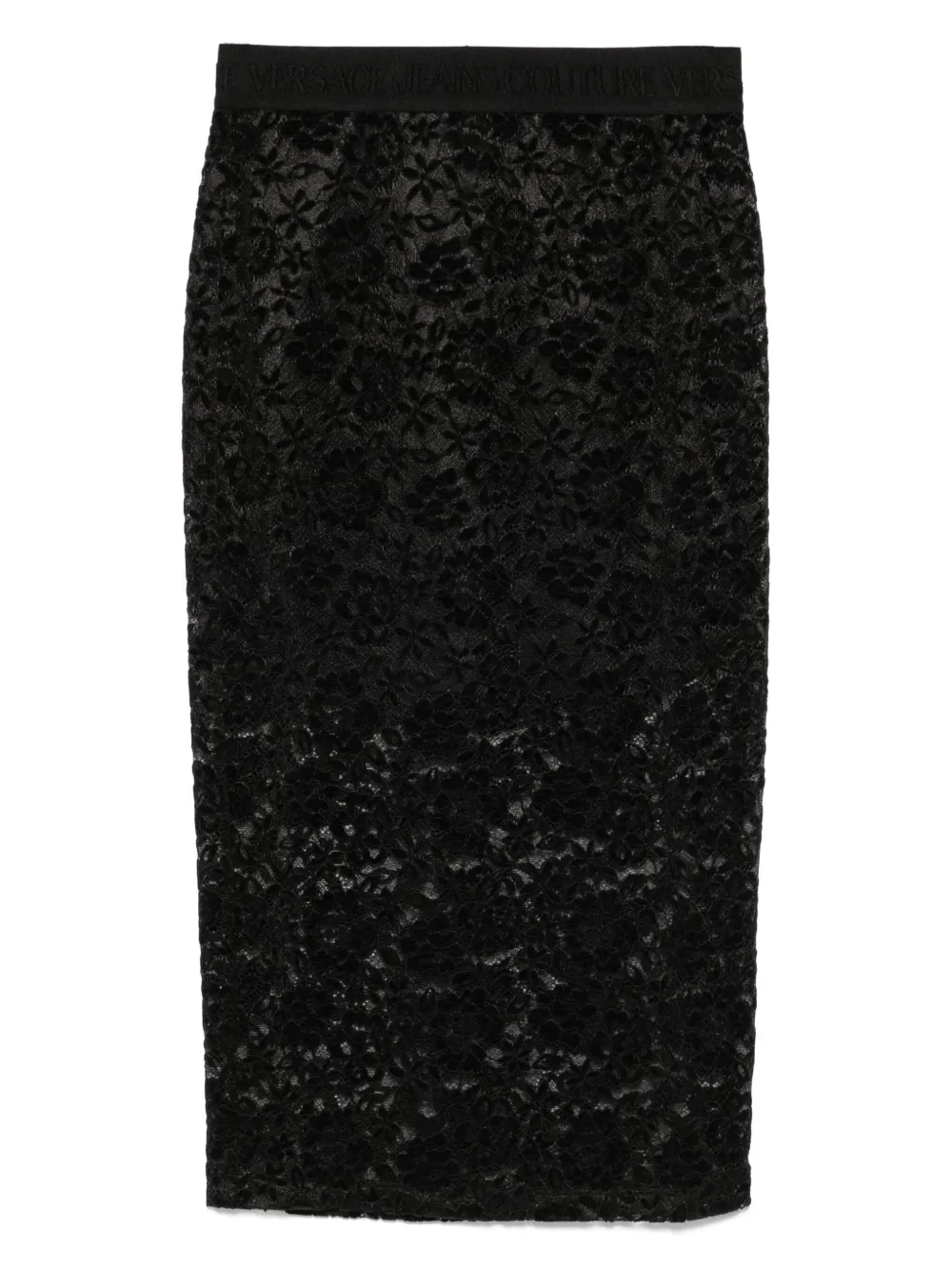 Versace Jeans Couture floral-lace pencil skirt Zwart