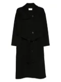 THE DYNAMIS STUDIO belted wool single-breasted coat - Black