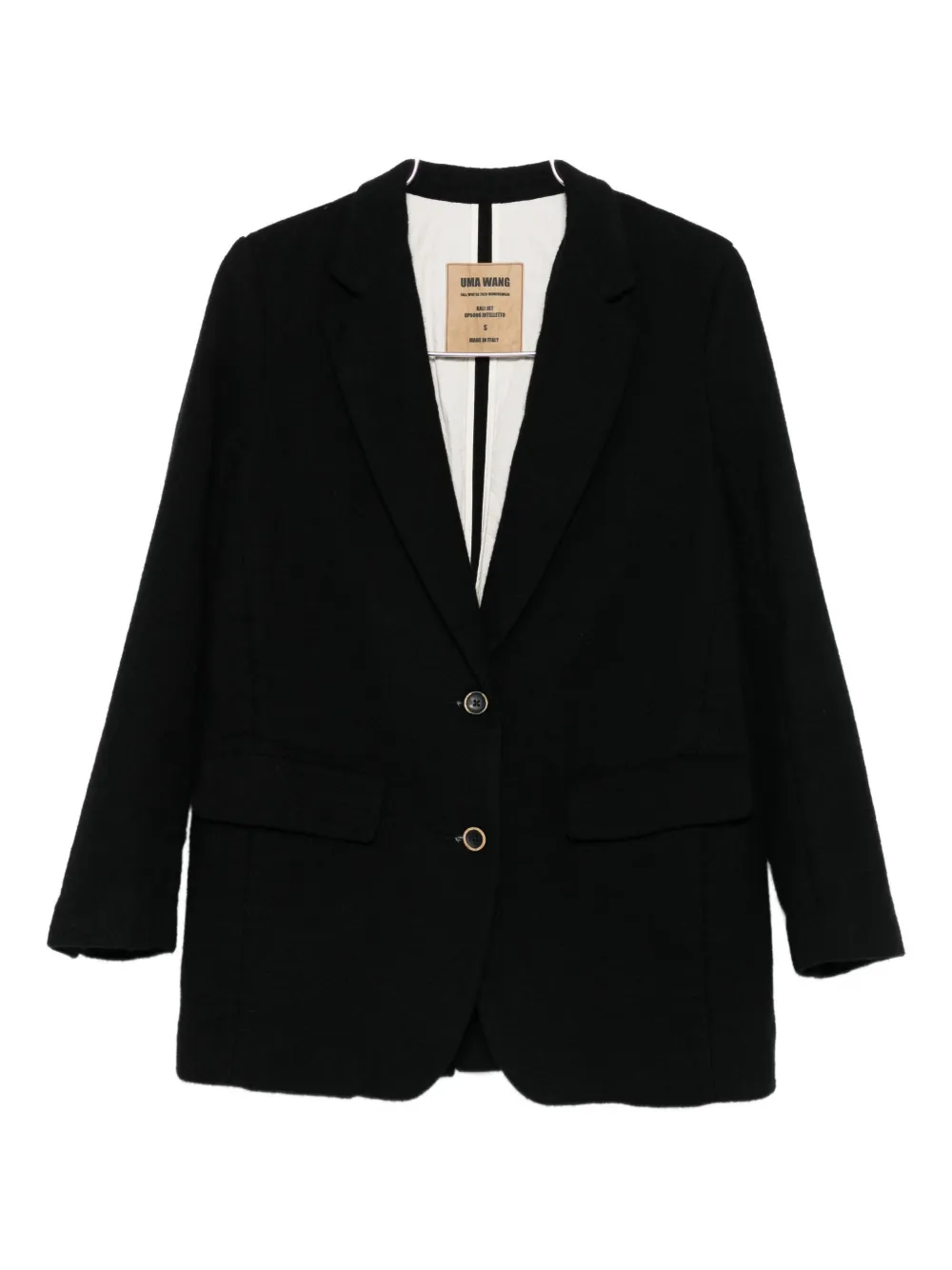 Uma Wang two-button jacket Zwart
