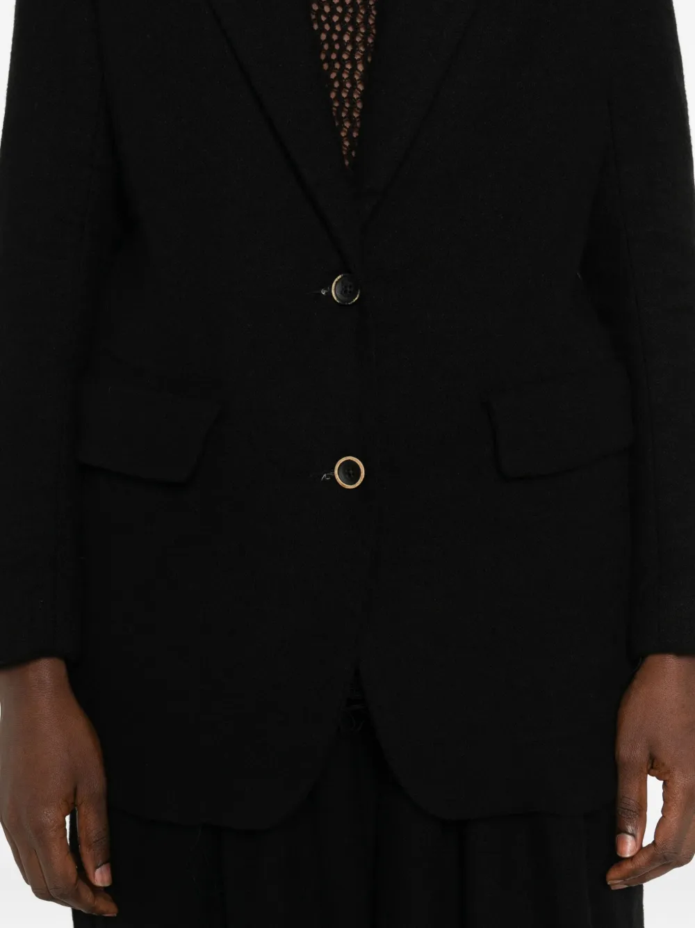 Uma Wang two-button jacket Zwart