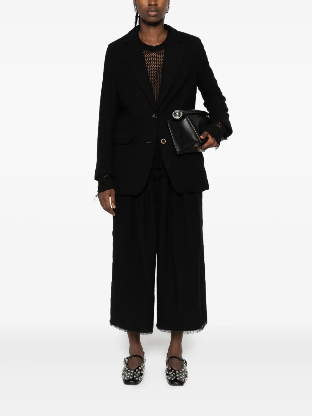 Uma Wang two-button jacket Zwart