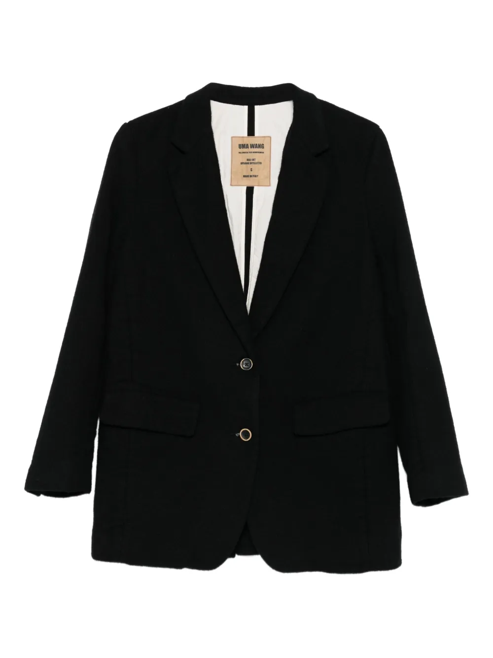 Uma Wang two-button jacket Zwart