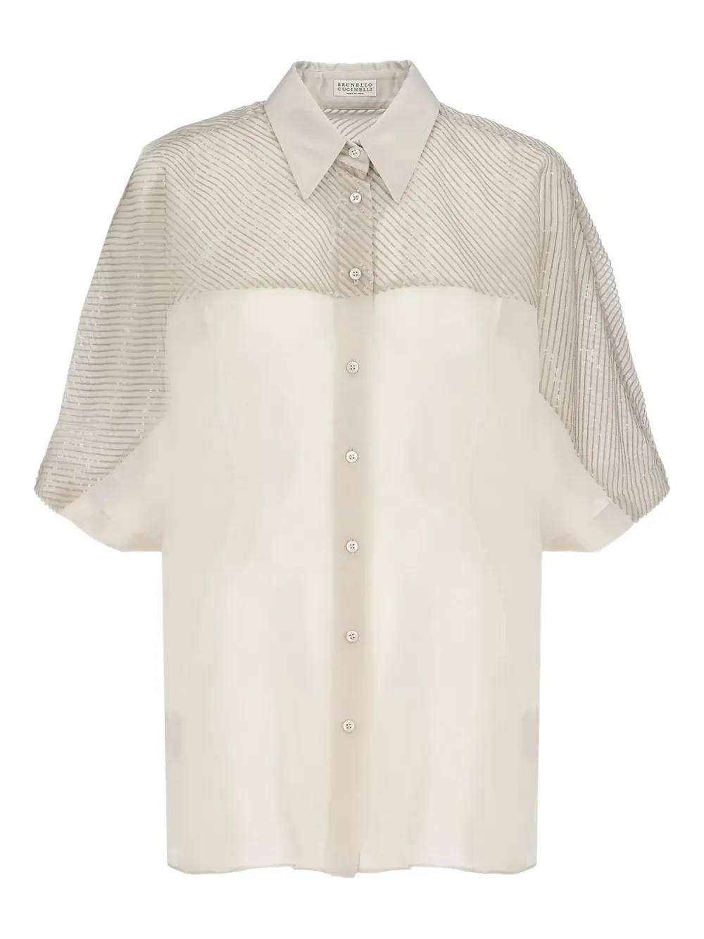 Brunello Cucinelli Short-sleeves Shirt In Neutral