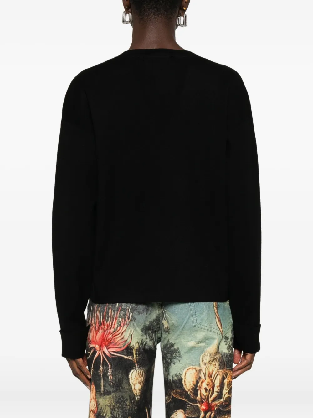 Blugirl geometric-pattern embellished sweater Zwart