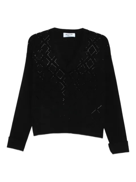 Blugirl geometric-pattern embellished sweater