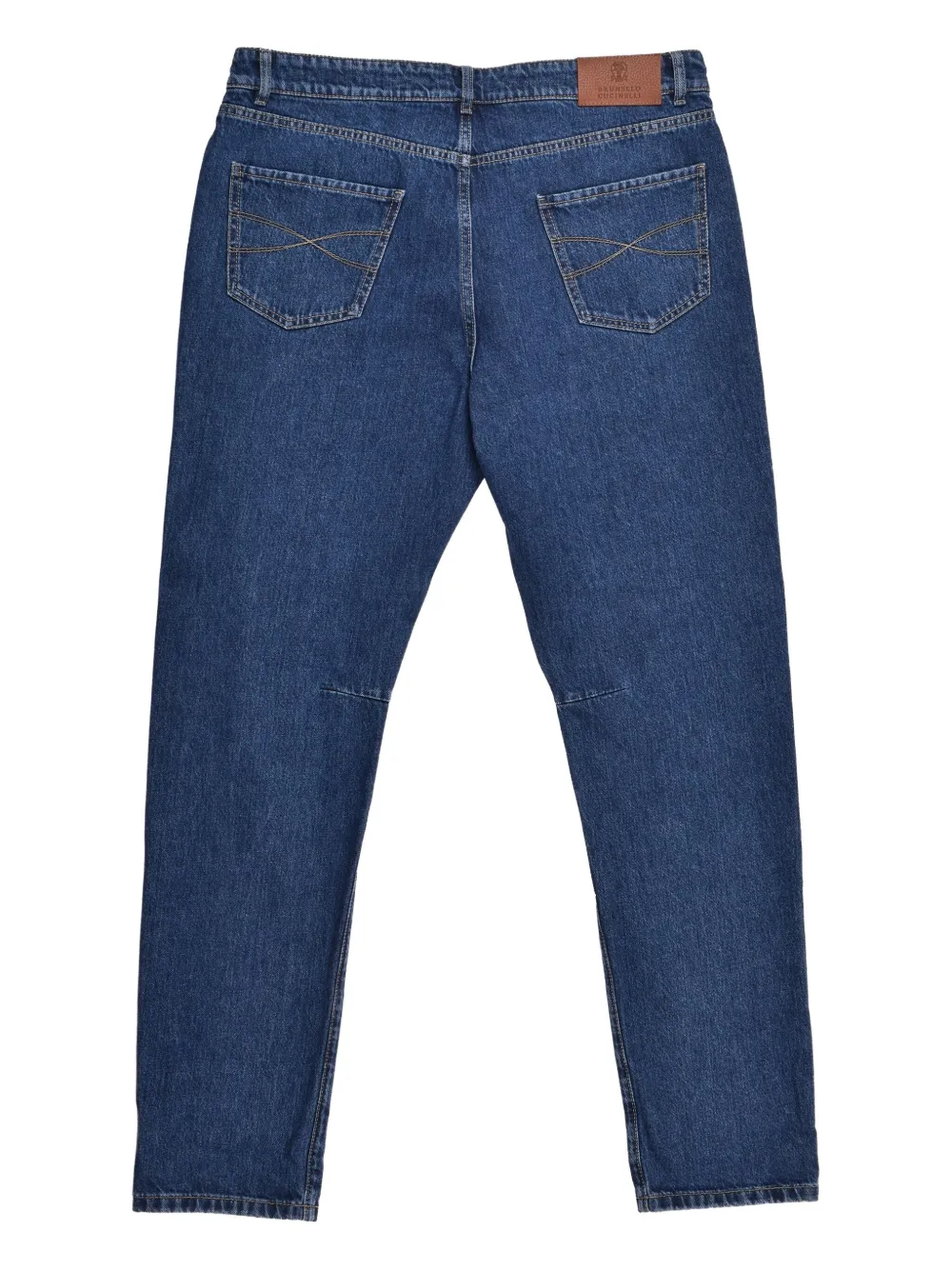Brunello Cucinelli Jeans met geborduurd logo - Blauw