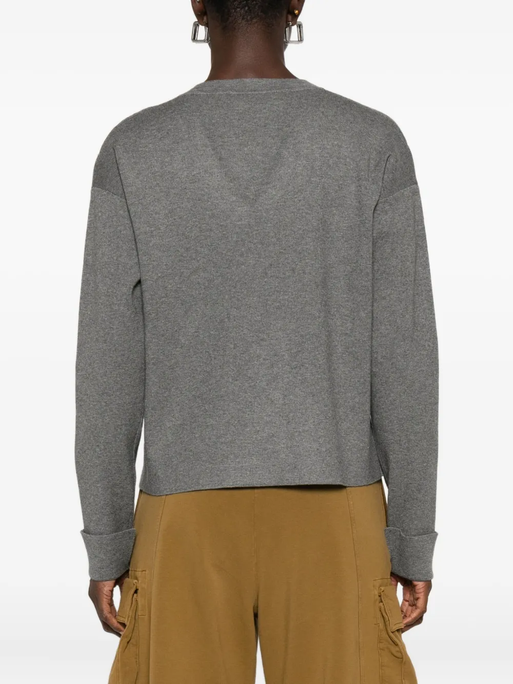 Blugirl geometric-pattern high-neck sweater Beige