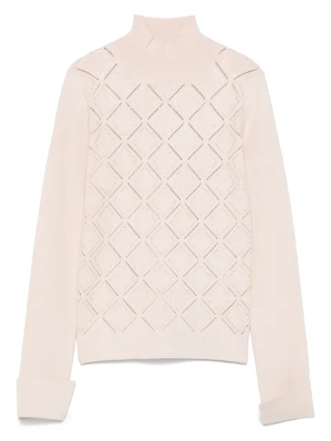 Blugirl geometric-pattern high-neck sweater