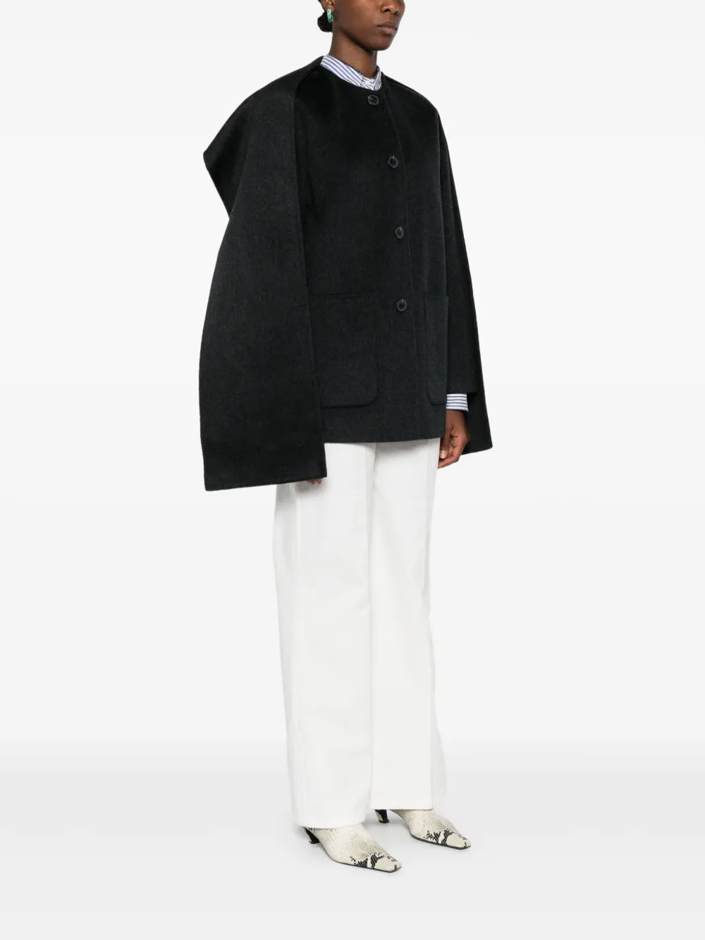  The Dynamis Studio Button-front Wool Jacket - Grey 