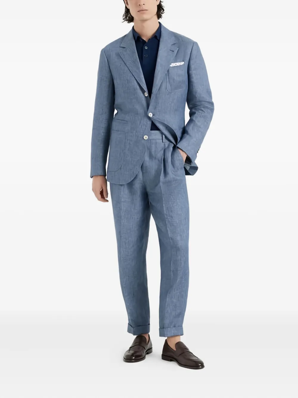 Brunello Cucinelli linen suit | Blue | Image 1
