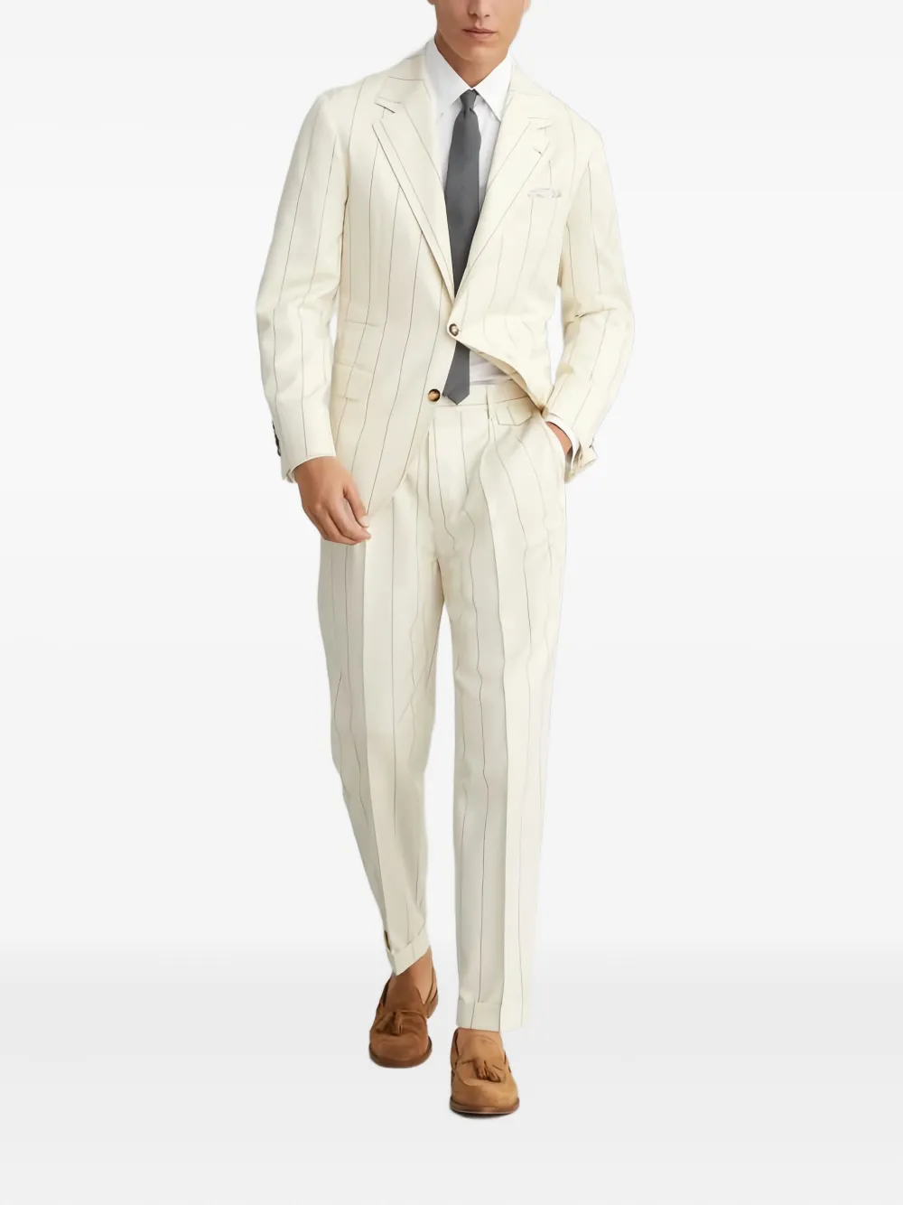 Brunello Cucinelli pinstripe suit | Single Breasted Suits | Image 2