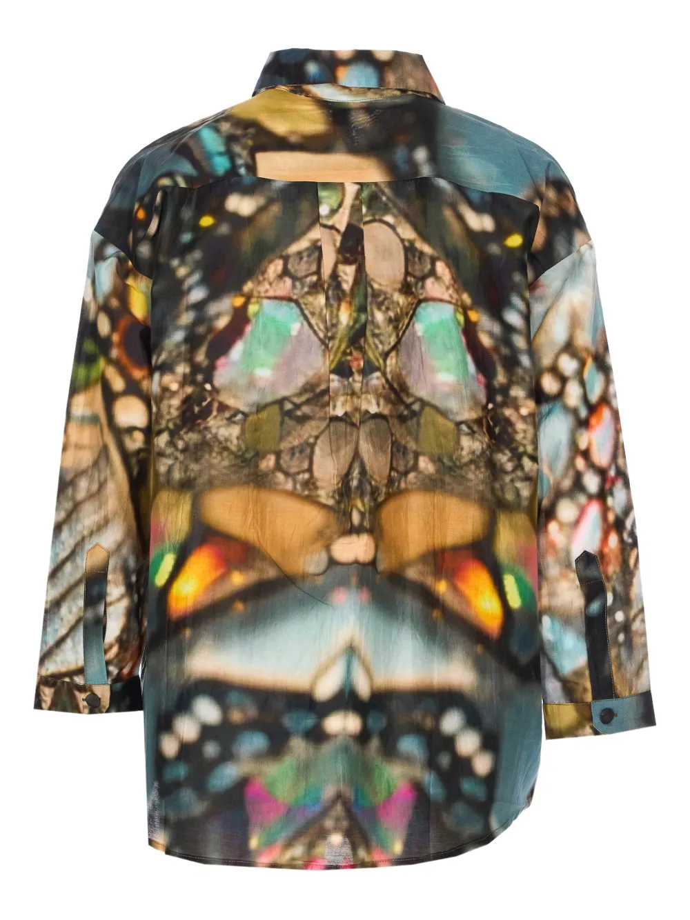 YAVI abstract-print shirt - Blauw