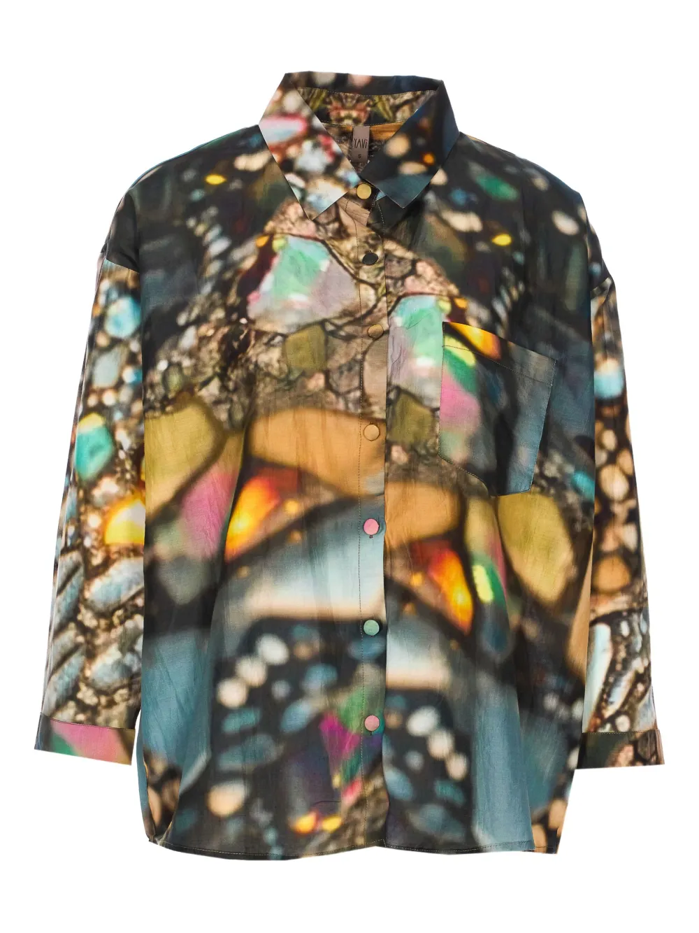 abstract-print shirt