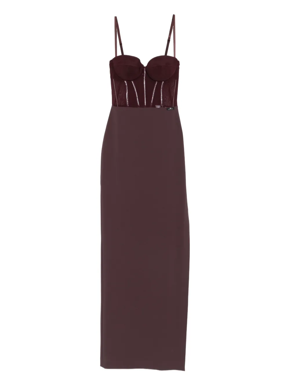 Elisabetta Franchi Maxi-jurk verfraaid met korset Rood