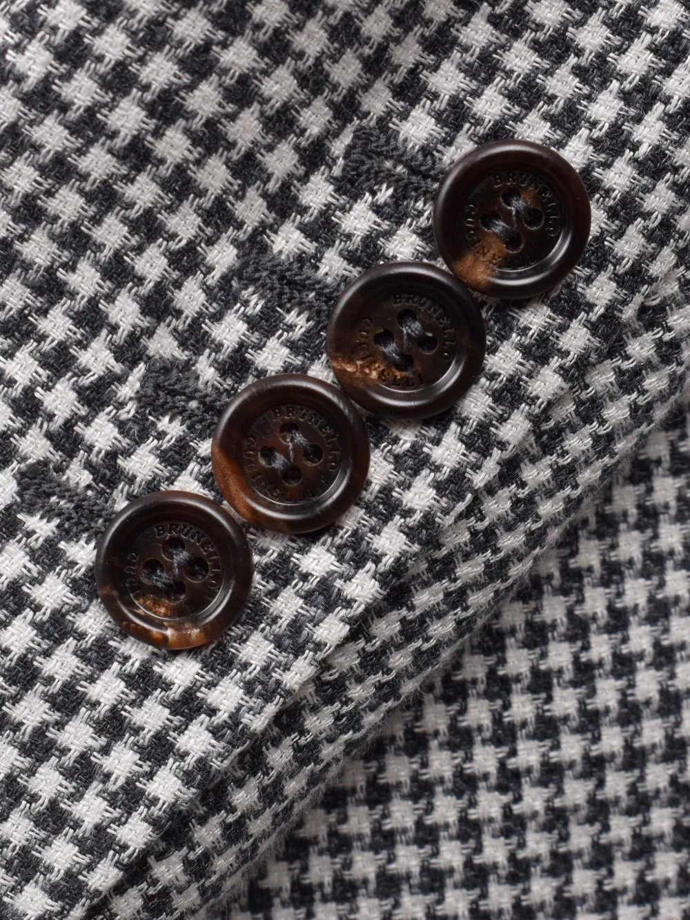 Brunello Cucinelli Pak met pied-de-poule print Zwart