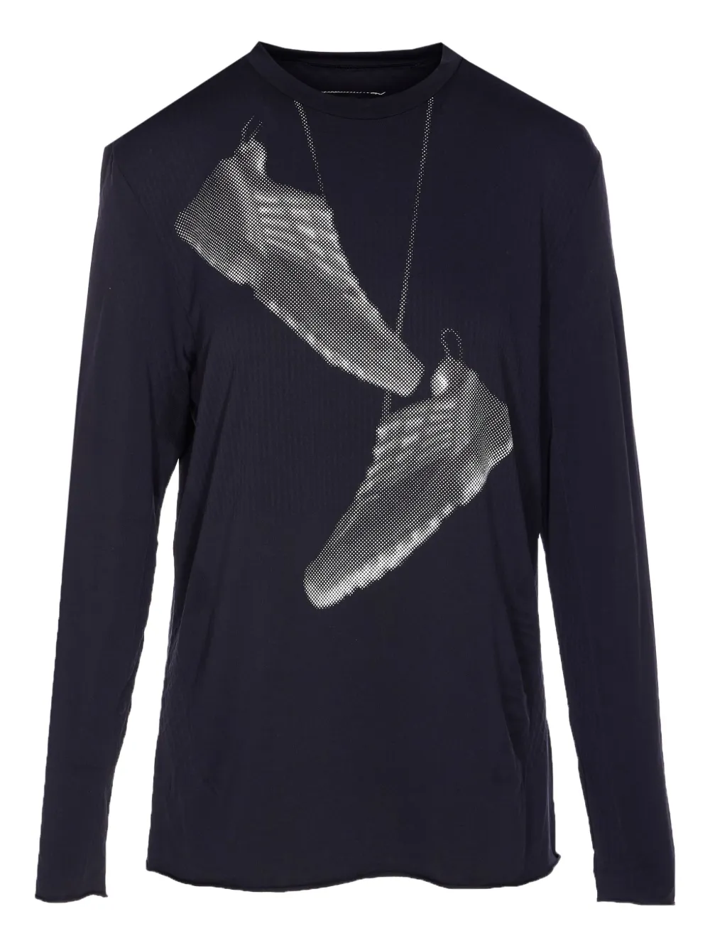 graphic-print long-sleeve top