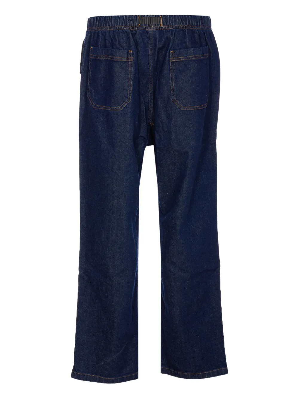 Gramicci elastic-waist belted tapered jeans - Blauw