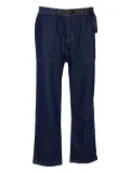 Gramicci elastic-waist belted tapered jeans - Blue