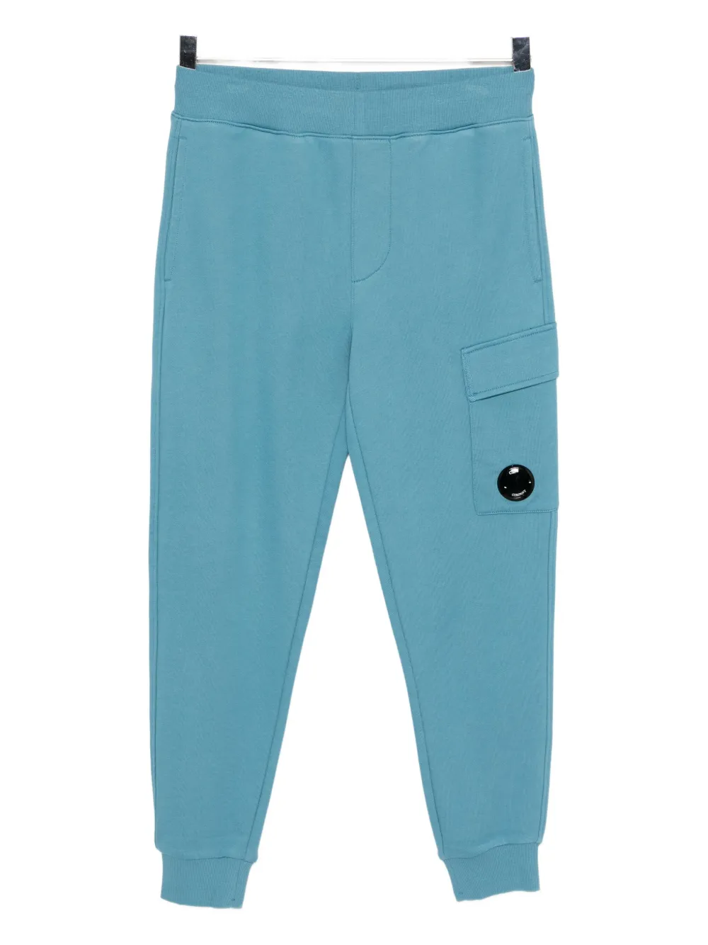 C.P. Company logo-plaque cotton track pants | Blue | Image 1