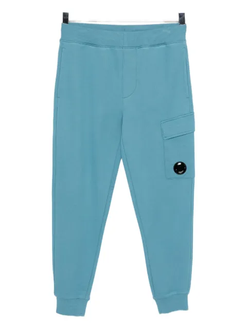 C.P. Company logo-plaque cotton track pants