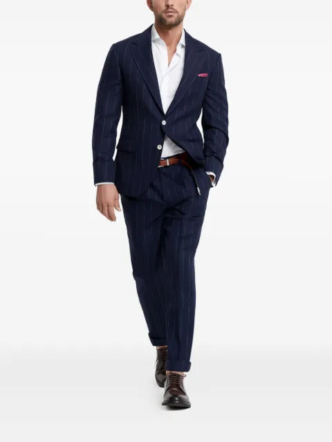 Brunello Cucinelli pinstripe cotton suit