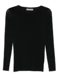 D.Exterior mesh-insert long-sleeve top - Black