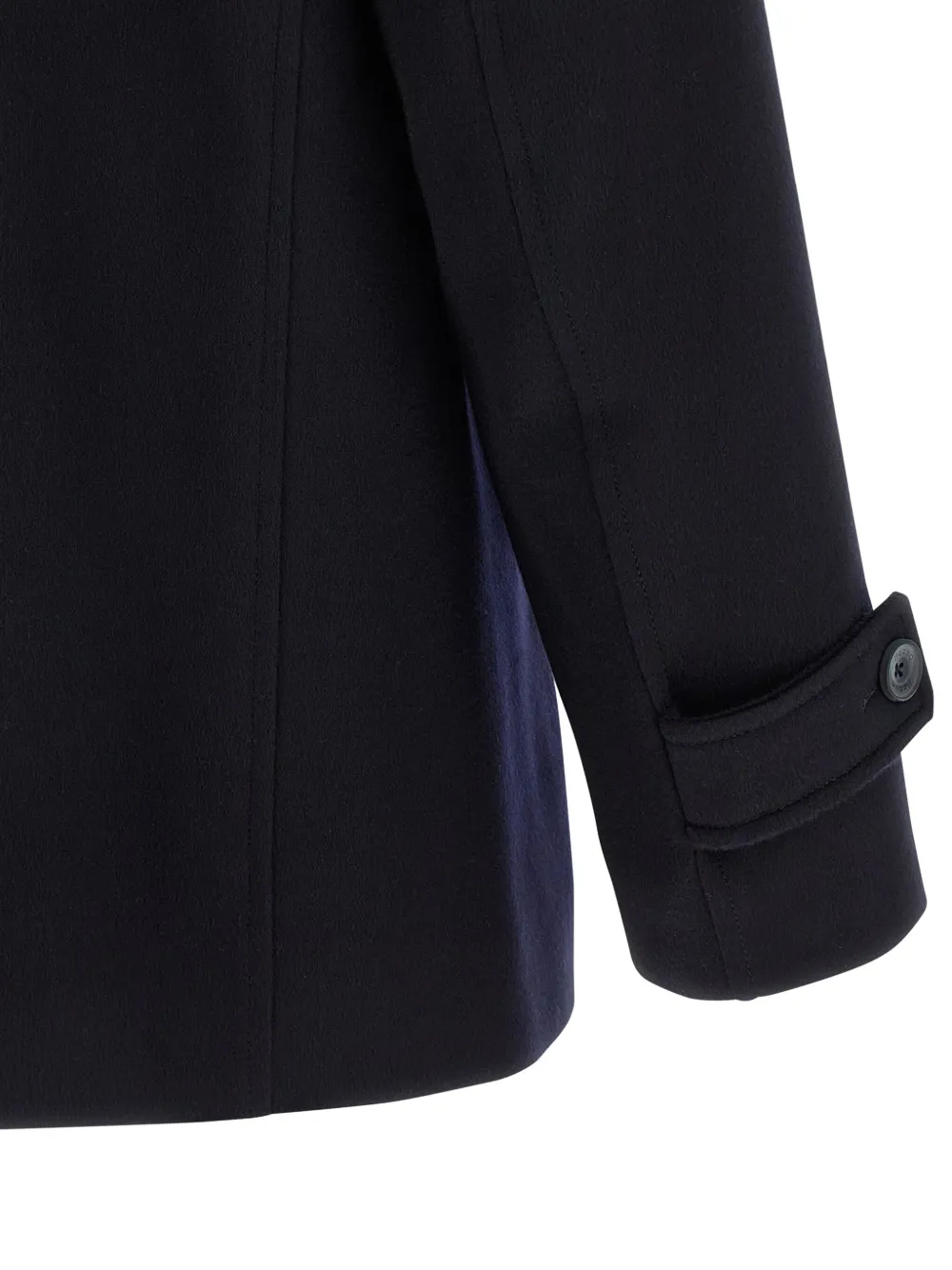 Herno high-neck quilted cashmere coat Blauw