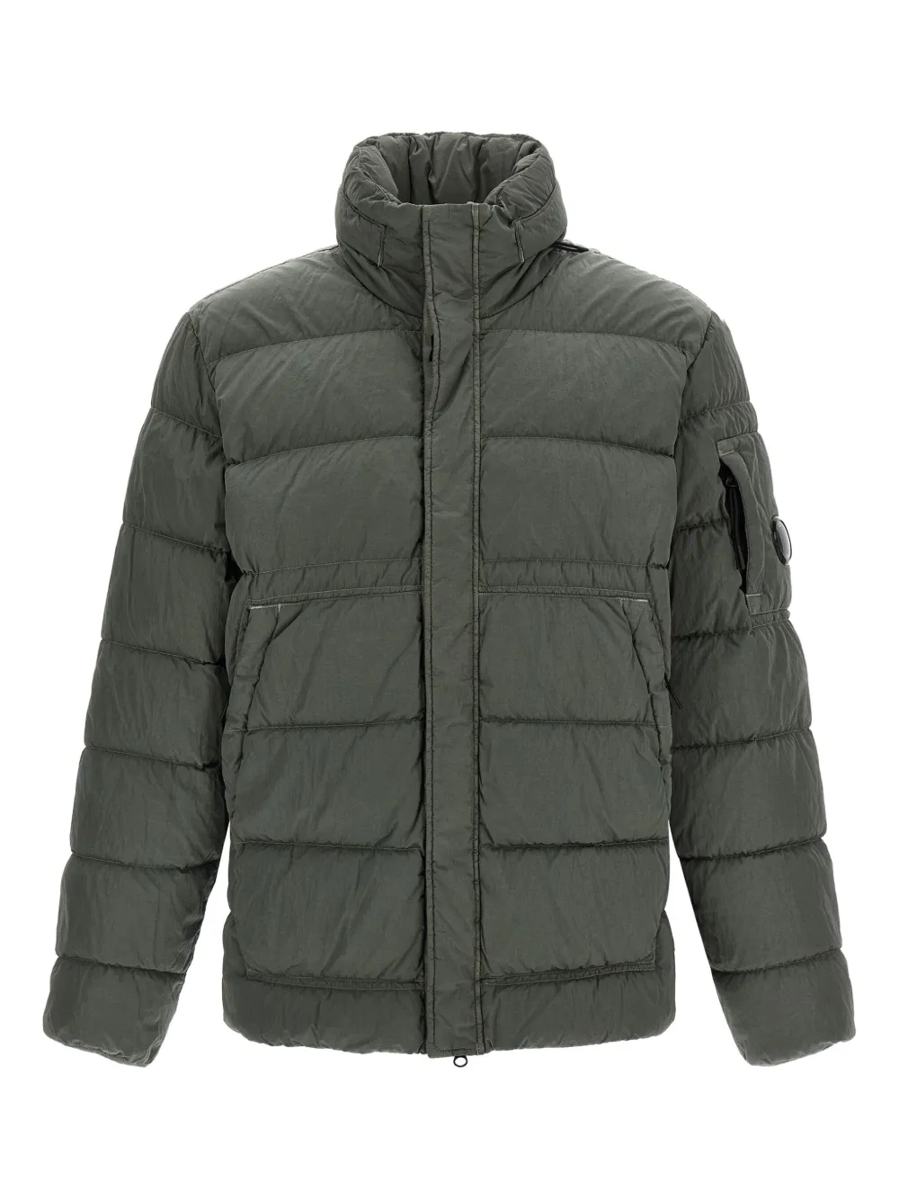 goose-feather padded quilted jacket