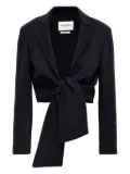 Max Mara tie-front notched-lapel jacket - Blue