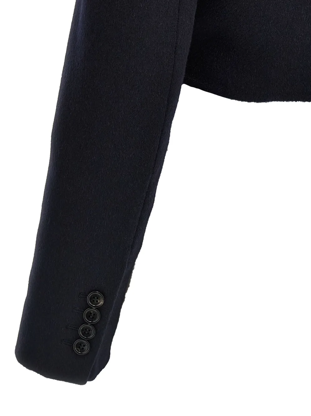 Max Mara tie-front notched-lapel jacket Blauw