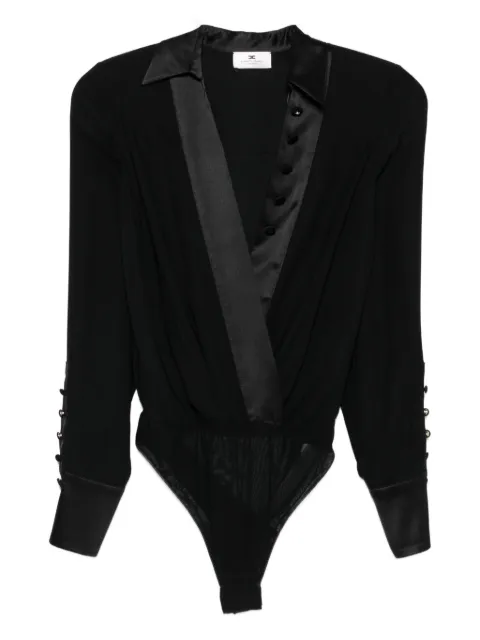 Elisabetta Franchi panelled button-cuff bodysuit