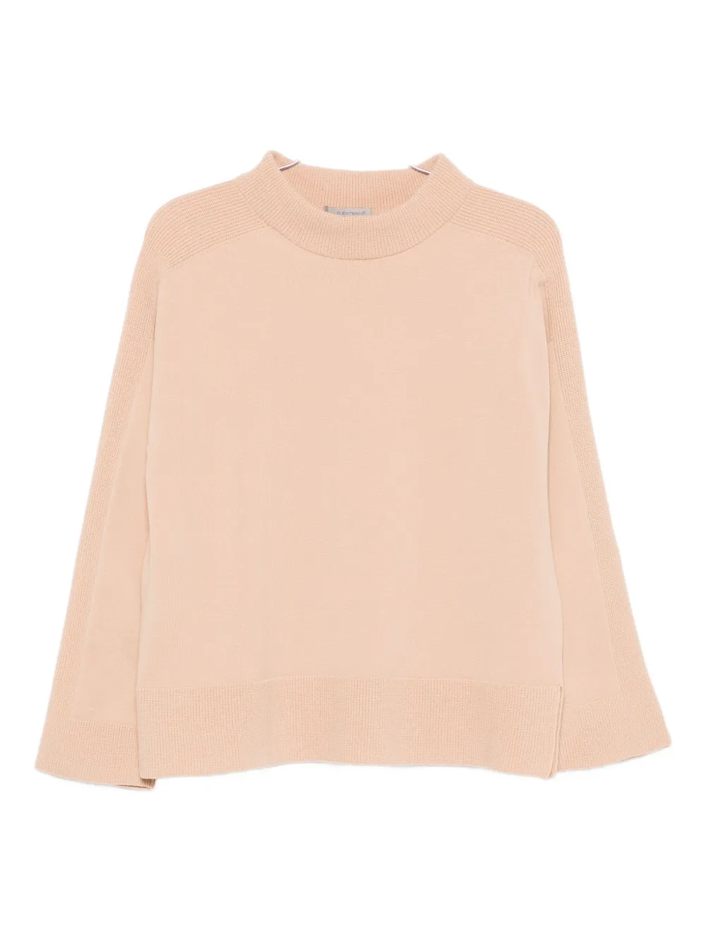 D Exterior Crew-neck Sweater In Pink