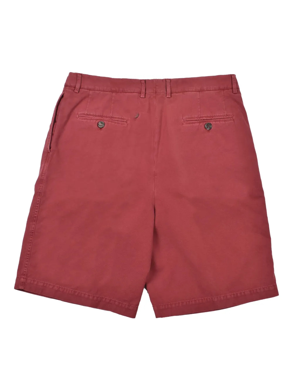 Brunello Cucinelli Geplooide katoenen shorts - Rood