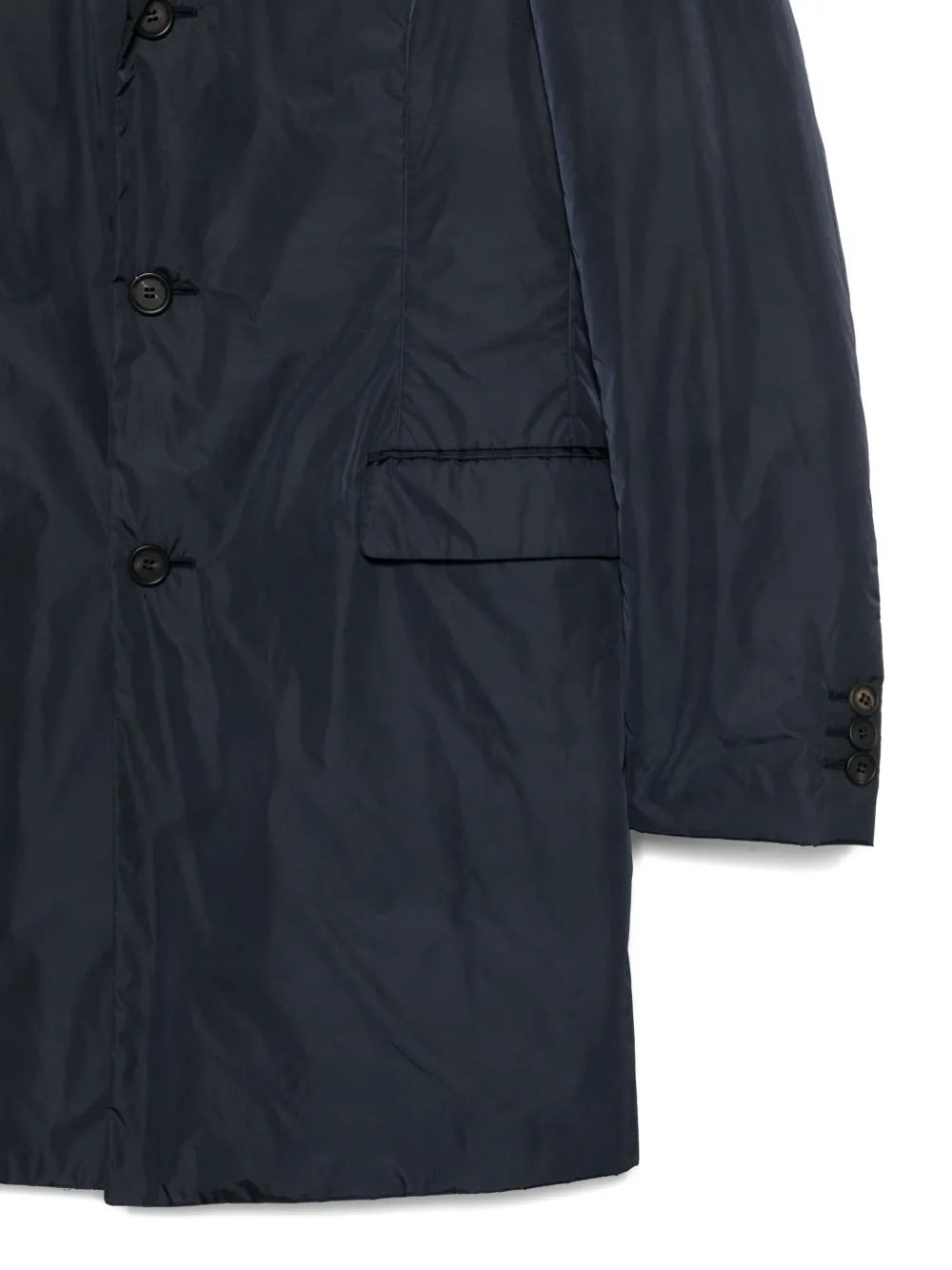 Prada Pre-Owned 1990s button-fastening Coat | Blue | FARFETCH ID