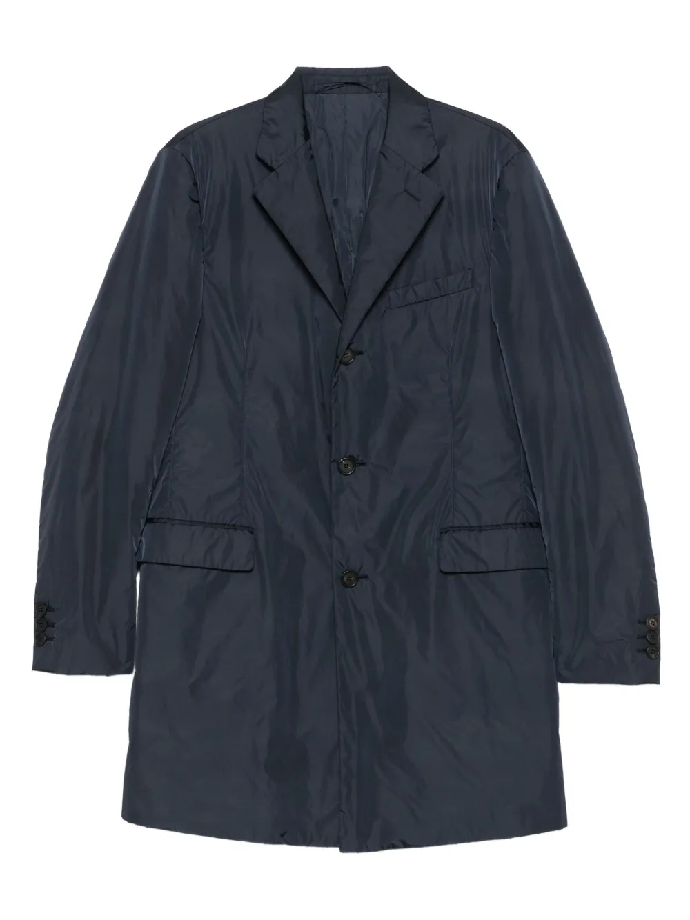 Prada Pre-Owned 1990s button-fastening coat | Blue | Image 1