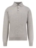 Brunello Cucinelli long-sleeve button polo shirt - Grey
