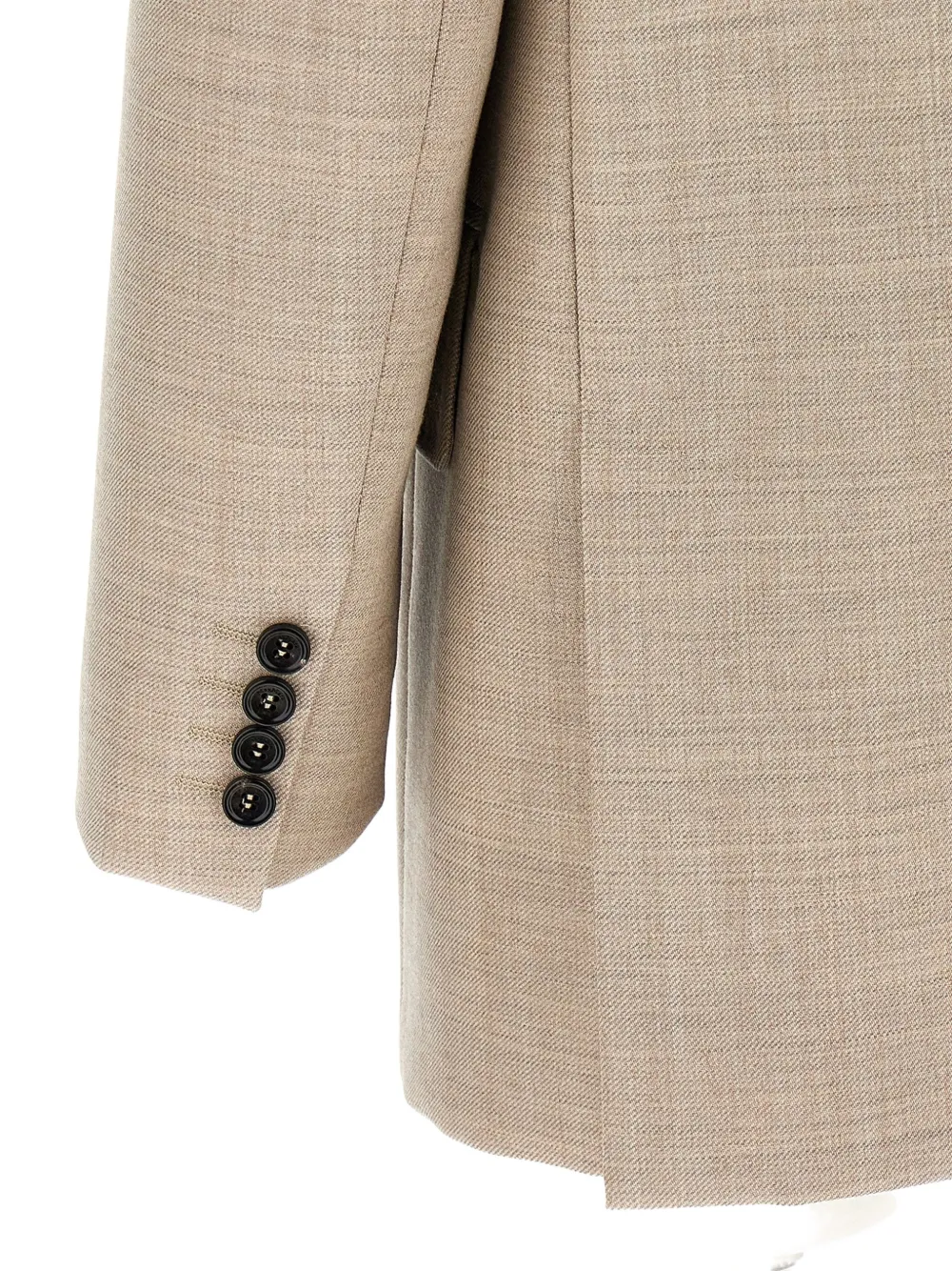 Max Mara Rosi single-breasted flap-pocket blazer Beige