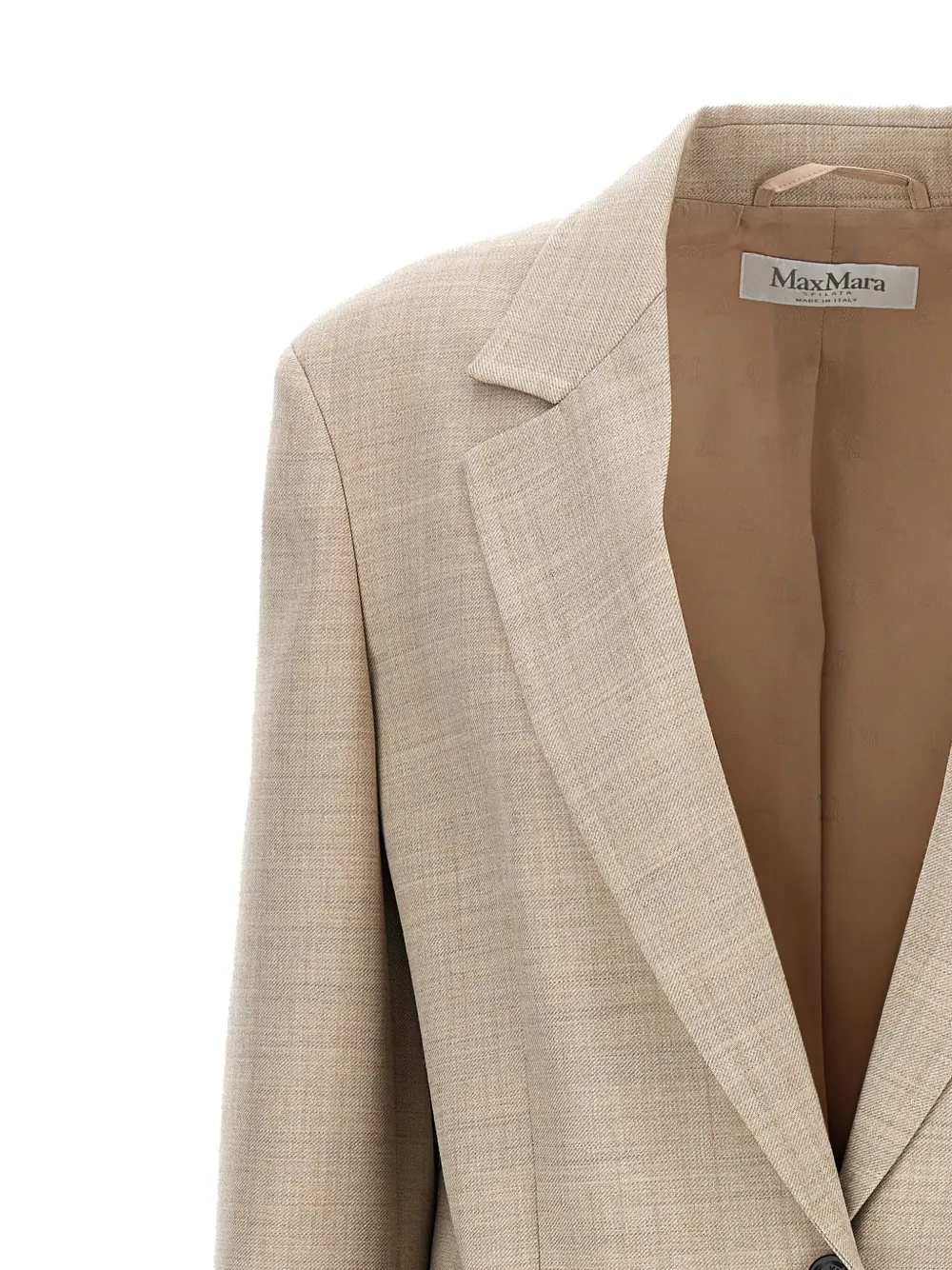 Max Mara Rosi single-breasted flap-pocket blazer Beige