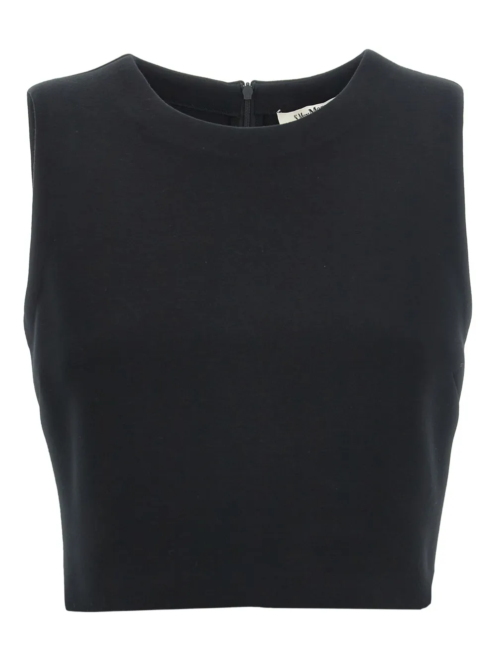 Max Mara Dazzy round-neck zip-back top Zwart
