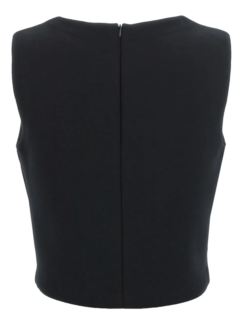 Max Mara Dazzy round-neck zip-back top Zwart