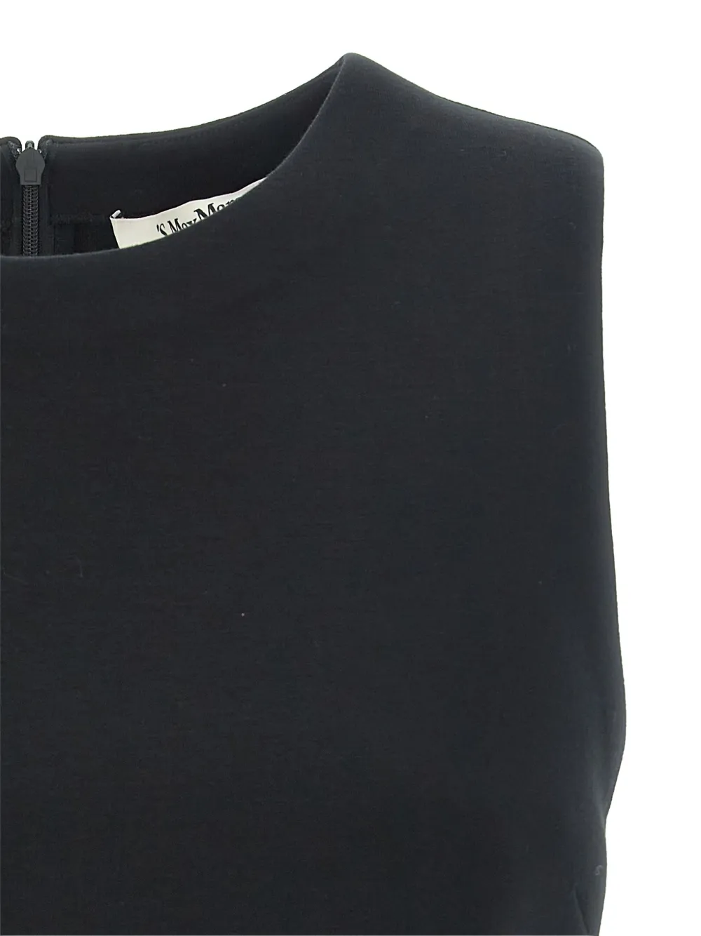 Max Mara Dazzy round-neck zip-back top Zwart