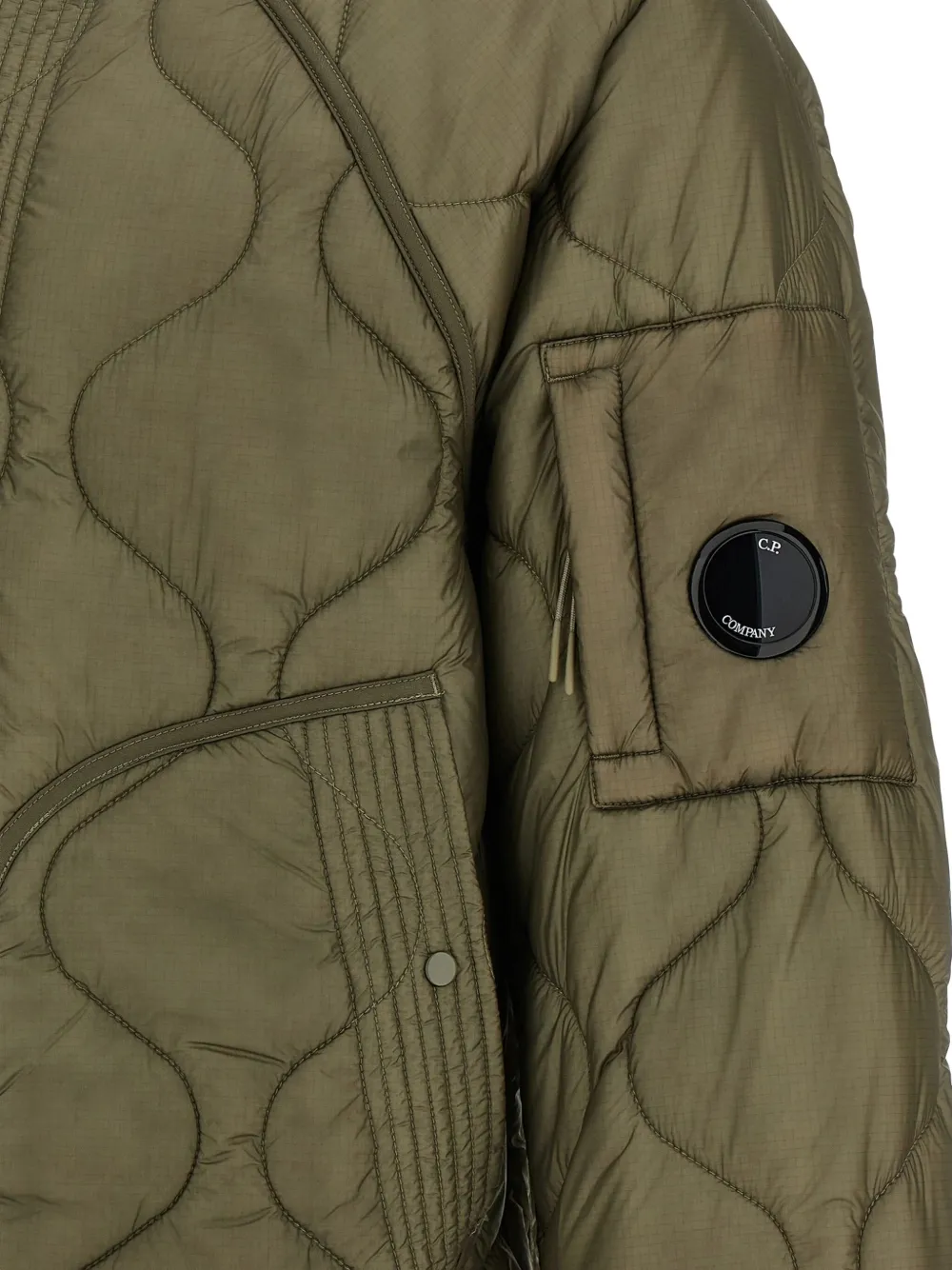 C.P. Company padded adjustable-hood jacket Groen