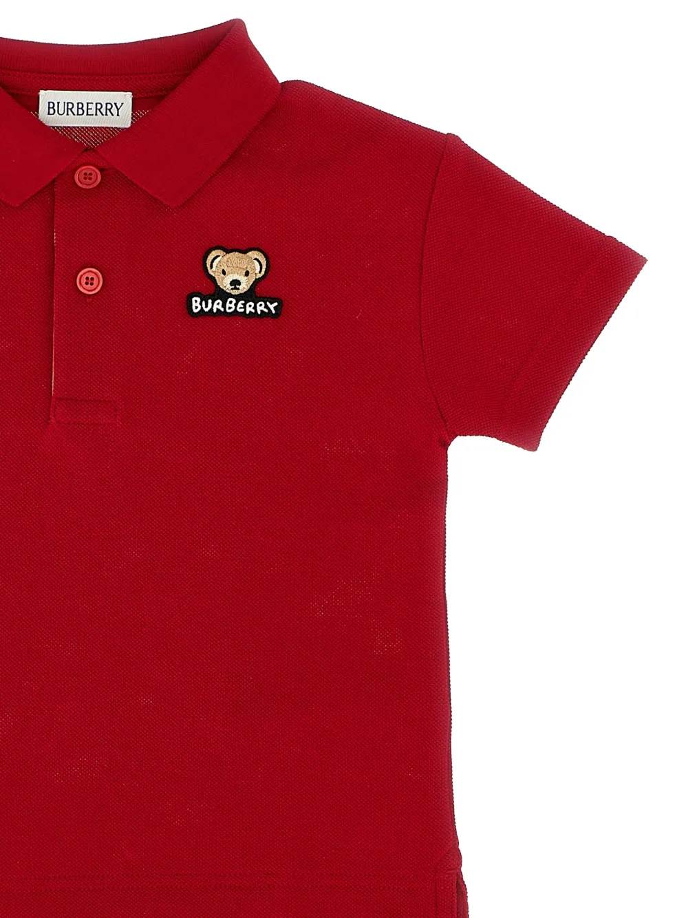 Burberry Kids bear-logo polo shirt Rood