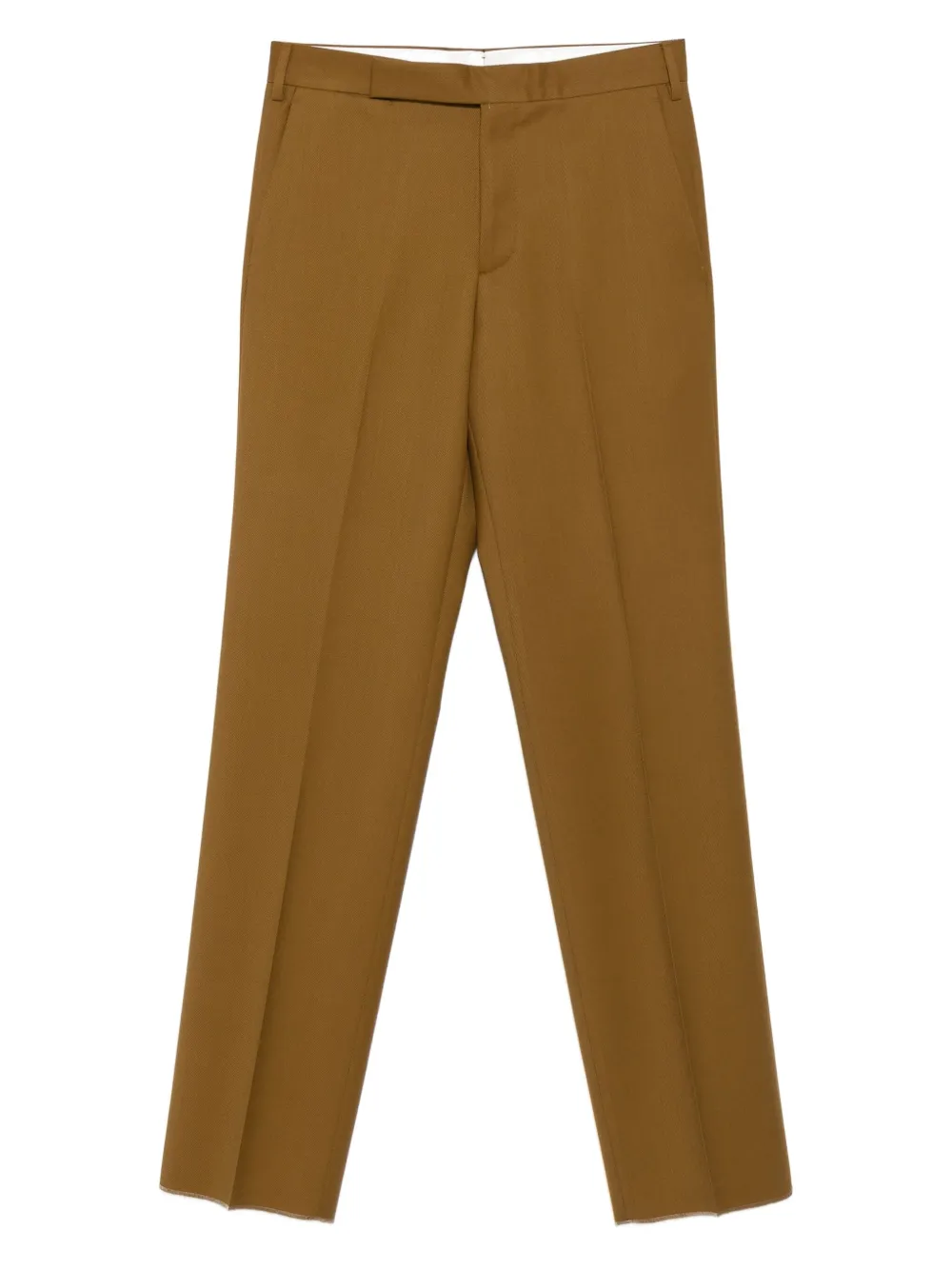 Lardini Wollen broek met gerafeld effect Bruin
